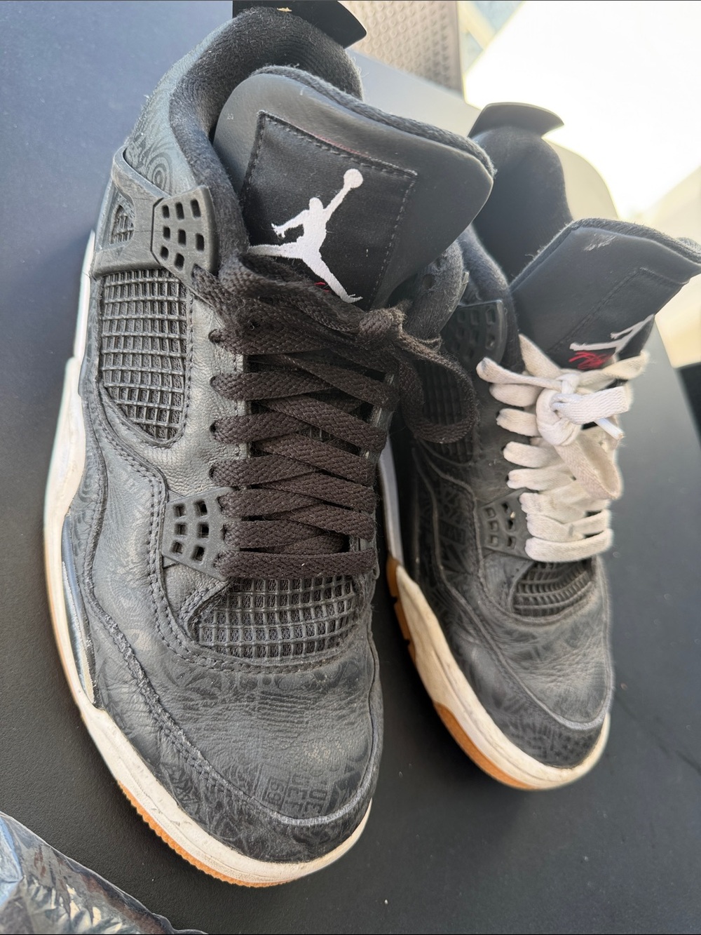 Nike Men’s Black and White Retro Basketball Sneakers